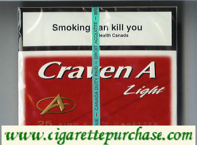 Craven A Light 25 king size cigarettes